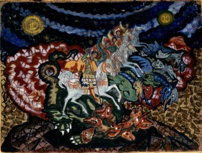 Diseño de un telón de fondo para la obra de teatro Triunfo de Sergei Jurjewitsch Sudeikin