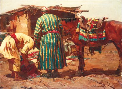 Los Sartes, Turquestán (óleo sobre lienzo) de Sergei Kolesnikoff