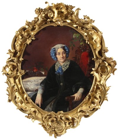 Retrato de la princesa Isabella Adamovna Gagarina 1800-1886, de soltera condesa Walewska, 1850s de Sergei Konstantinovich Zaryanko