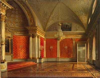 La pequeña sala del trono del Palacio de Invierno, 1837 de Sergei Konstantinovich Zaryanko