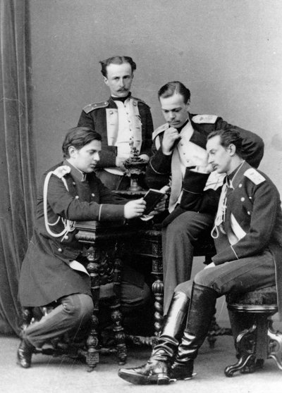 Grandes Duques Alejandro Alexandrovich y Vladimir Alexandrovich de Rusia, c. 1870-c. 1875 de Sergei Lvovich Levitsky