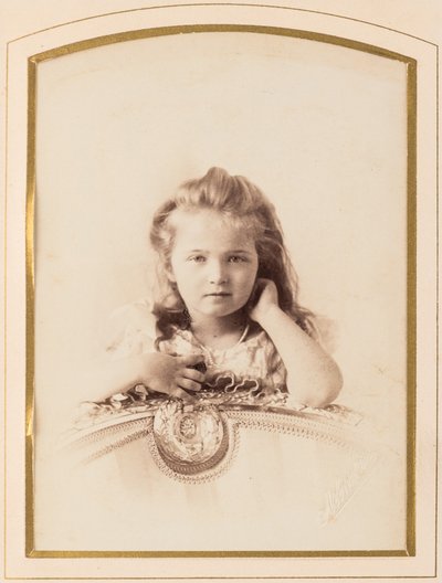 Tatiana Nikolaievna de Russie (1897-1918) - Gran Duquesa Tatyana de Rusia, por Levitsky, Sergei Lvovich (1819-1898). Foto en albúmina de Sergei Lvovich Levitsky