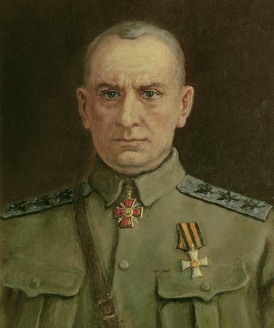 Gobernante supremo y almirante ruso A. Kolchak (1874-1920) (óleo sobre lienzo) de Sergei Varlenovich Pen
