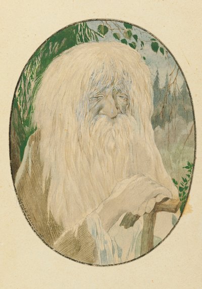 Leshy. Ilustración del poema Ruslán y Liudmila de A. Pushkin, 1921-1926 de Sergei Vasilevich Chekhonin