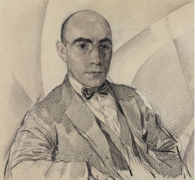 Retrato del artista y el fotógrafo Miron Sherling 1880-1958 de Sergei Vasilevich Chekhonin