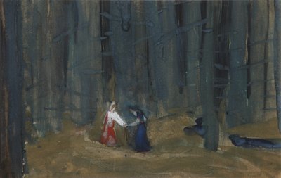Ilustración de La historia de la princesa muerta y los siete caballeros de Sergei Vasilievich Malyutin