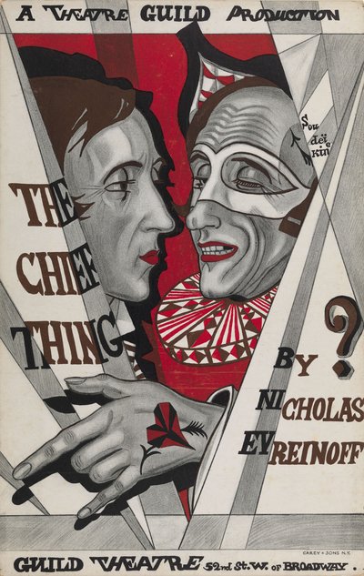 Póster de La Cosa Principal, obra de Nikolai Evreinov de Sergei Yurievich Sudeykin