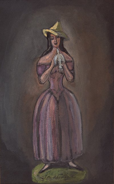 Mujer en púrpura Olga Glebova-Sudeikina de Sergei Yurievich Sudeykin
