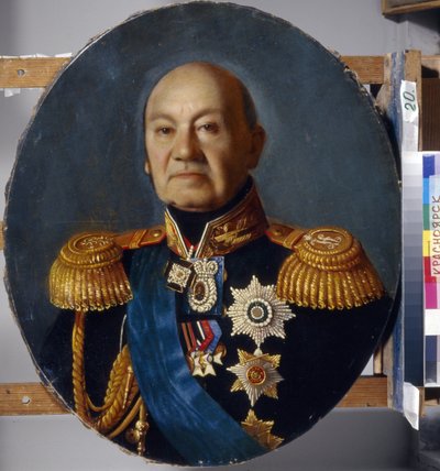Retrato du comte Arseny Andreyevich Zakrevsky (Arseni Andreyevich Zakrevski) (1783-1865). Pintura de Sergey (Sergei, Serguei) Konstantinovich Zaryanko (Zarianko) (1818-1870), huile sur toile, apres 1848. Art russe 19e siecle, clasicismo. Estado contra Suri de Sergey Konstantinovich Zaryanko