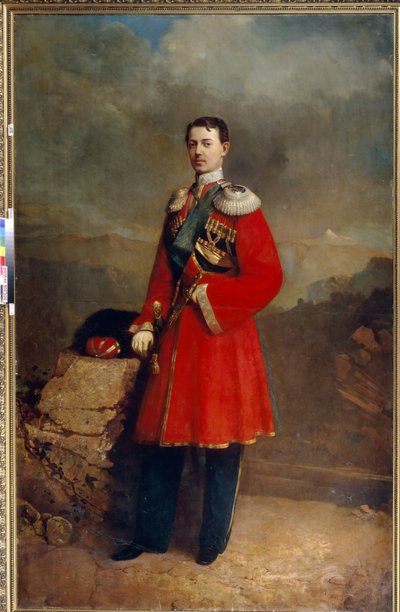 Retrato del Gran Duque Nicolás Alexandrovich de Rusia (Nikolai Aleksandrovitch Romanov de Sergey Konstantinovich Zaryanko