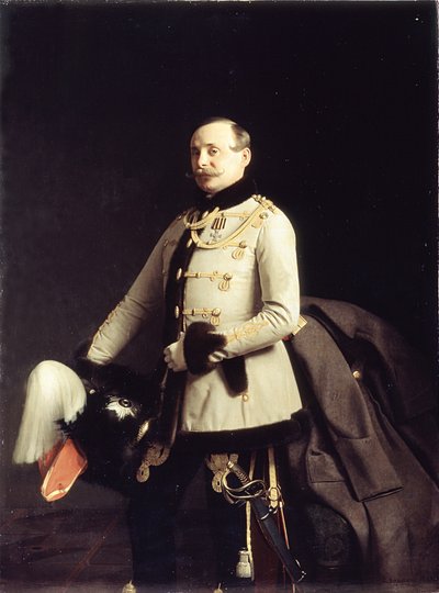 Retrato de Alexander Dmitrievich Ponomarev, Poruchik del Regimiento de Húsares de la Guardia de Su Majestad de Sergey Konstantinovich Zaryanko