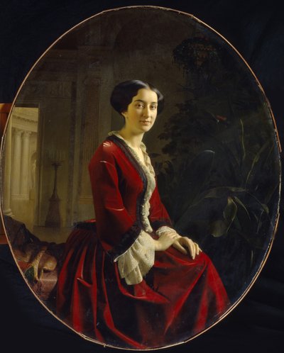 Retrato de la condesa Yelizaveta Christoforovna Abamelik-Lazareva de Sergey Konstantinovich Zaryanko