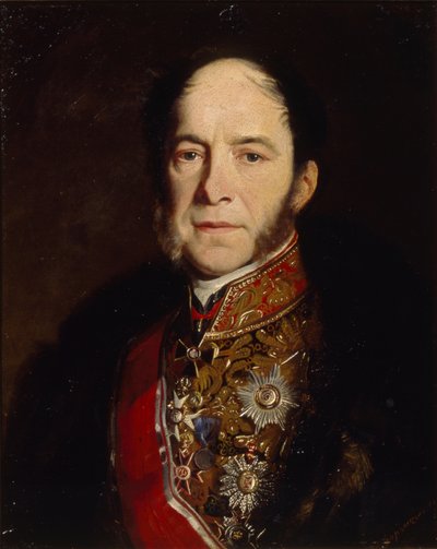 Retrato del almirante general Kondrati Kondratievich Stoffregen 1817-1873, 1867 de Sergey Konstantinovich Zaryanko
