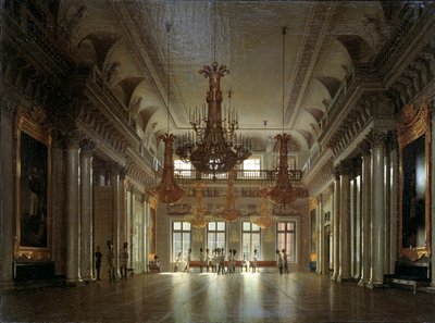 El Salón del Mariscal de Campo en el Palacio de Invierno de Sergey Konstantinovich Zaryanko