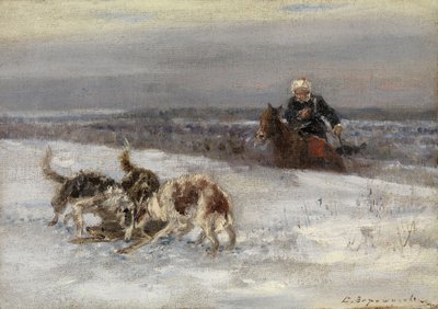 Escena de caza de Sergey Semyonovich Voroshilov