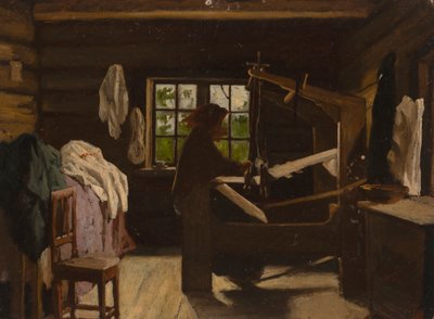 Mujer junto al telar de Severin Falkman
