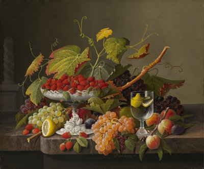 Una abundancia de frutas, c.1860 (óleo sobre lienzo) de Severin Roesen
