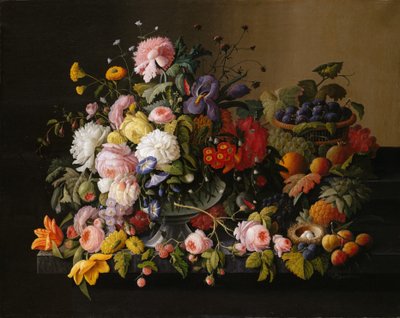 Naturaleza muerta: Flores y frutas de Severin Roesen