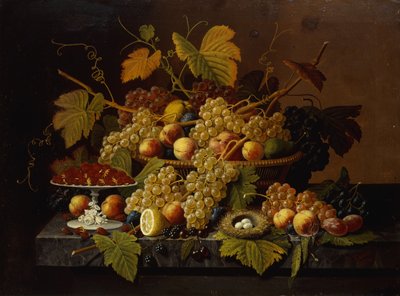 Naturaleza muerta con frutas, 1854 de Severin Roesen