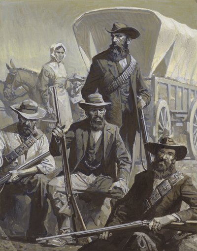 Soldados bóer y vagón. de Severino Baraldi