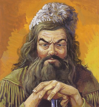 Daniel Boone (gouache sobre papel) de Severino Baraldi