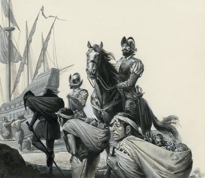 Francisco Pizarro and his Conquistadors de Severino Baraldi