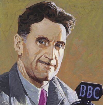 George Orwell (gouache sobre papel) de Severino Baraldi