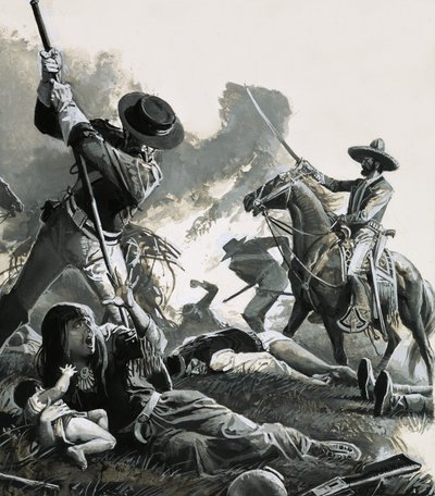 En 1858, dos tropas de caballería mexicana atacaron el campamento de los apaches de Severino Baraldi