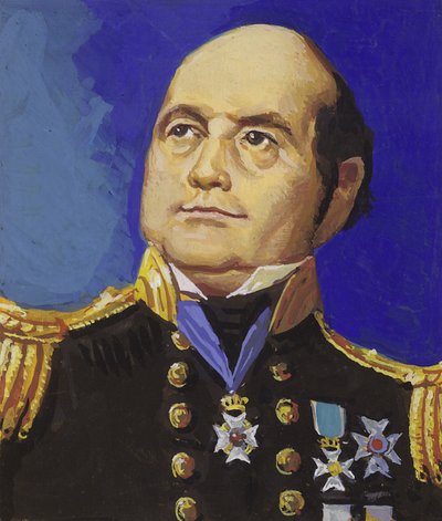 Sir John Franklin (gouache sobre papel) de Severino Baraldi