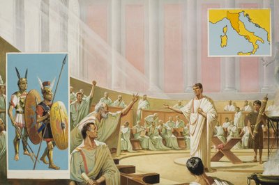 Amenaza de las Tribus Sabinas de Severino Baraldi