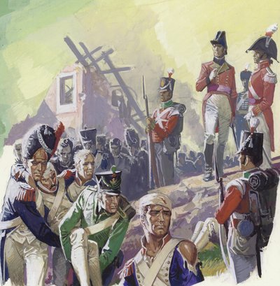 Soldados heridos tras la batalla de Waterloo de Severino Baraldi
