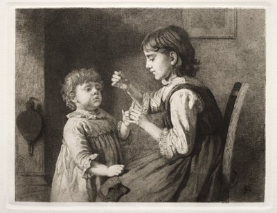 El primer bordado, 1884 de Seymour Joseph Guy