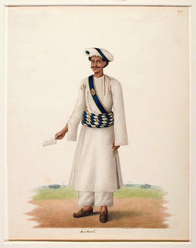 Harkarah con una carta, c.1846 de Shaik Muhammad Amir of Karraya