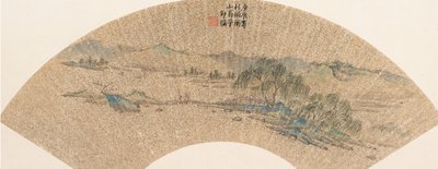 Paisaje después de Wen Zhengming, fechado en 1640 de Shao Mi