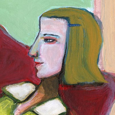 Perfil de una mujer abstracta de Sharyn Bursic
