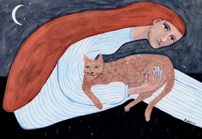 Abrazos nocturnos de gatos de ensueño de Sharyn Bursic