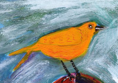 Pájaro naranja brillante de Sharyn Bursic