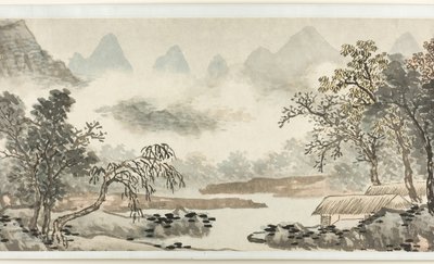 Nubes sobre el río antes de la lluvia 溪雲欲雨圖 de Shen Zhou
