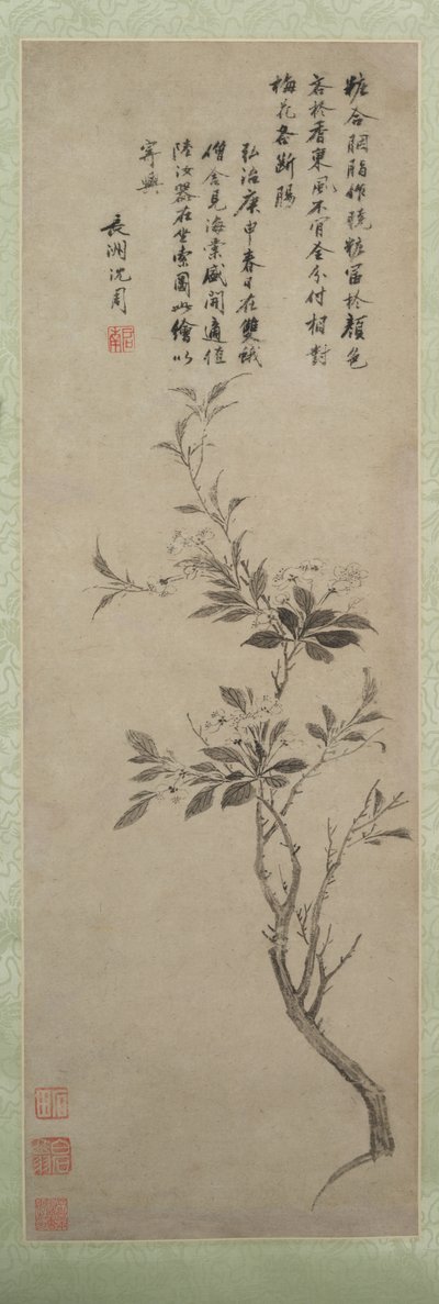 Manzano en flor, 1500 de Shen Zhou