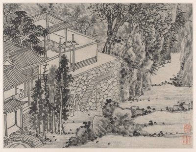 Doce vistas de la colina del tigre, Suzhou: El retiro de la piedra iluminada de Shen Zhou