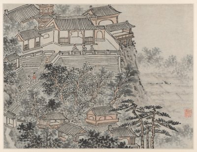 Doce vistas de la colina del tigre, Suzhou: La terraza de los cinco sabios de Shen Zhou