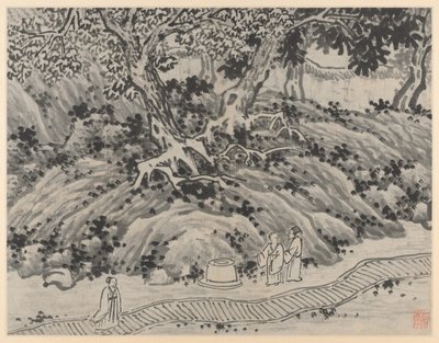 Doce vistas de la colina del tigre, Suzhou: La fuente del tonto de Shen Zhou