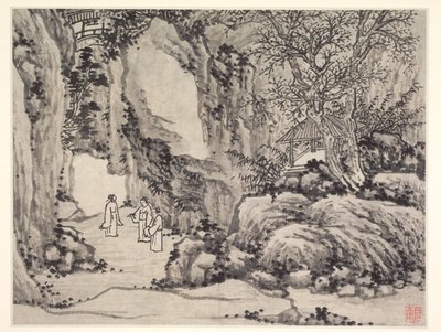 Doce vistas de la colina del tigre, Suzhou: El manantial de la espada, colina del tigre de Shen Zhou