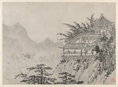 Doce vistas de la colina del tigre, Suzhou: Las mil hectáreas de nubes, después de 1490 de Shen Zhou
