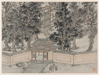 Doce vistas de la colina del tigre, Suzhou: Fuente del vuelo del tigre en la puerta trasera de Shen Zhou