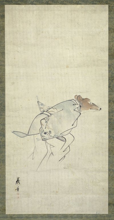 Un zorro disfrazado de mujer. de Shibata Gito