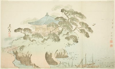 La sala de un templo de Shibata Zeshin