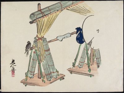 Puesto de venta de persianas de bambú de Shibata Zeshin
