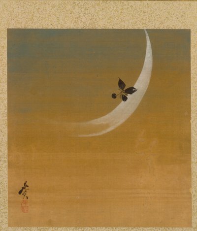 Crescent Moon from Album of Paintings by the Venerable Zeshin de Shibata Zeshin