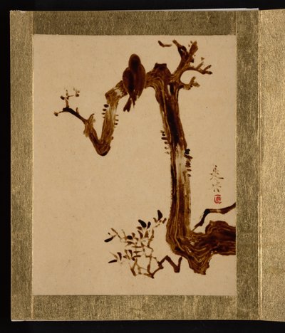 Cuervo en un árbol de Shibata Zeshin